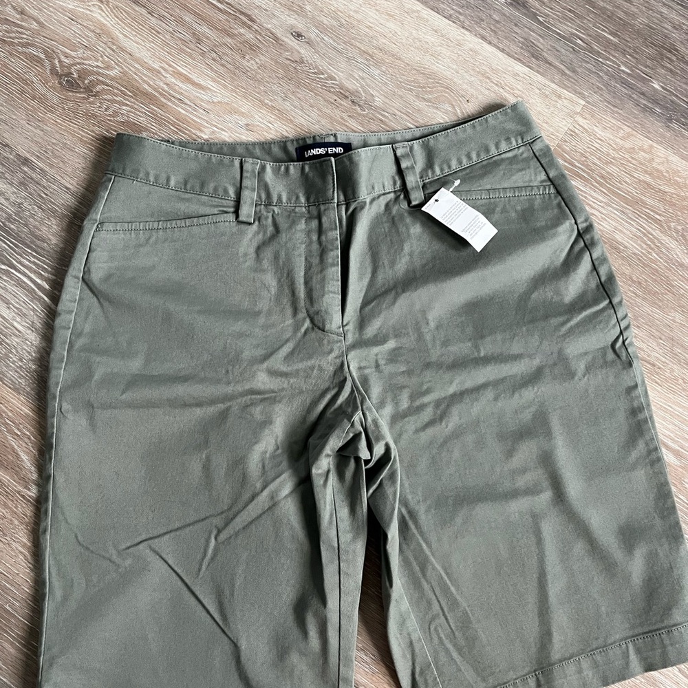 Lands' End Women's Olive Green Bermudas